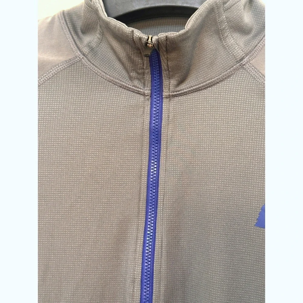 REI Mens Long Sleeve 1/4 Zip Pullover Shirt Gray  Medium Running Hiking Trail